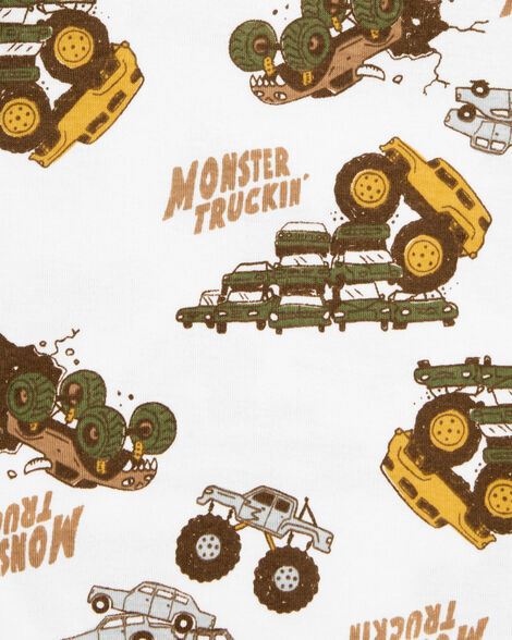  Product image 3 of Kid 4-Piece Monster Truck 100% Snug Fit Cotton Pajamas