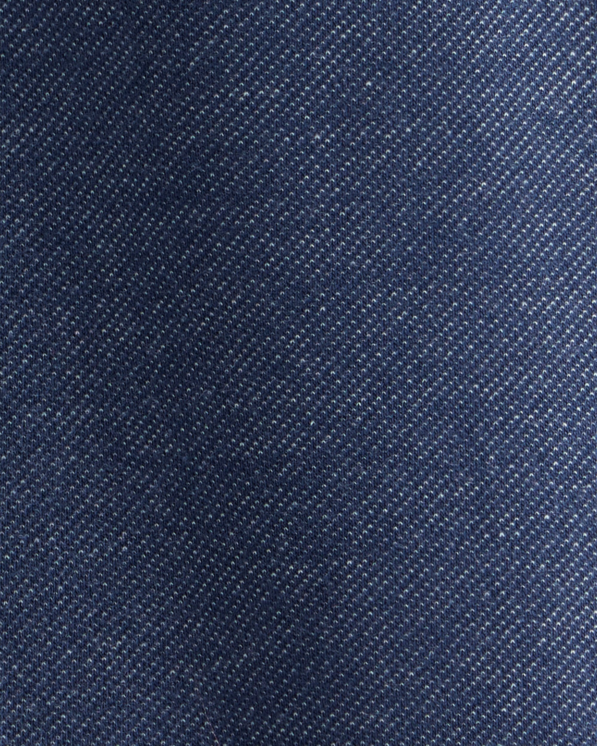 Baby Girl Faux Denim Pants - Navy Blue