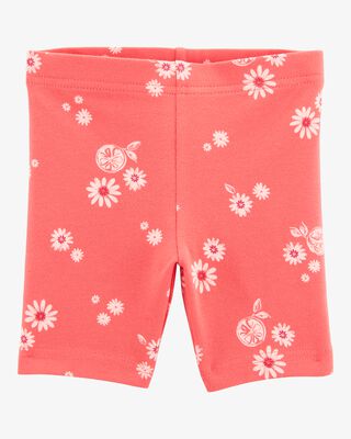 Product image 1 of Toddler Floral Bike Shorts - Orange