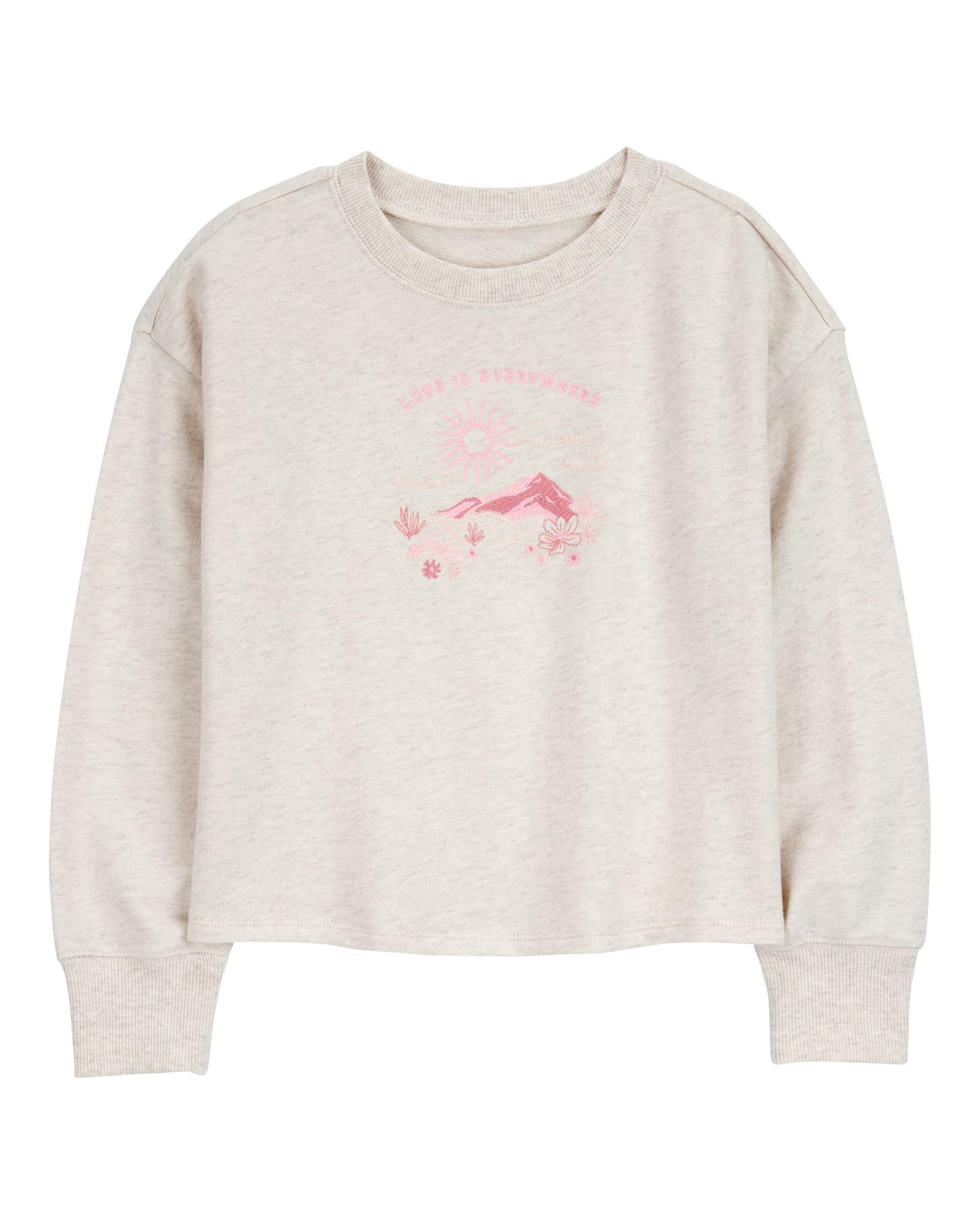 Kid Mountain -Top French Terry Pullover - Cream