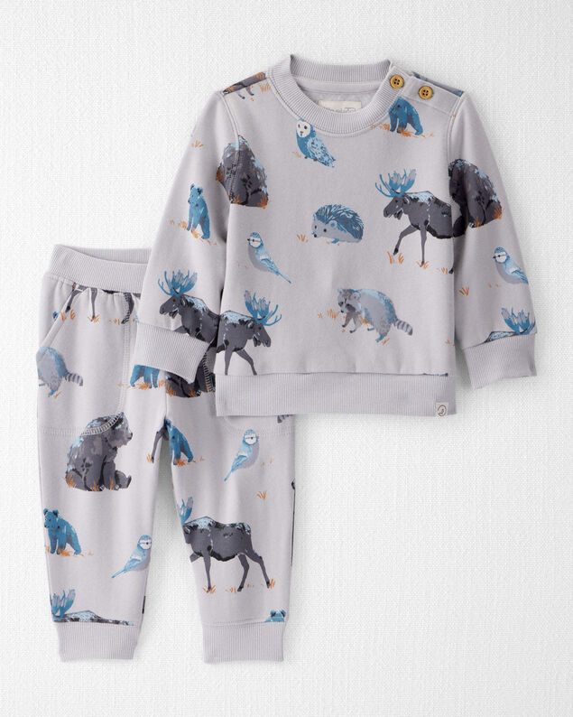 Product image 1 of Baby Boy Midnight Forest Print Fleece Set Made with Organic Cotton