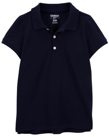 Kid Deep Navy Piqué Polo Shirt