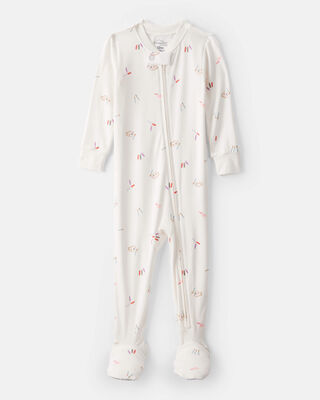 Baby Floral Zip-Up PurelySoft 1-Piece Pajamas