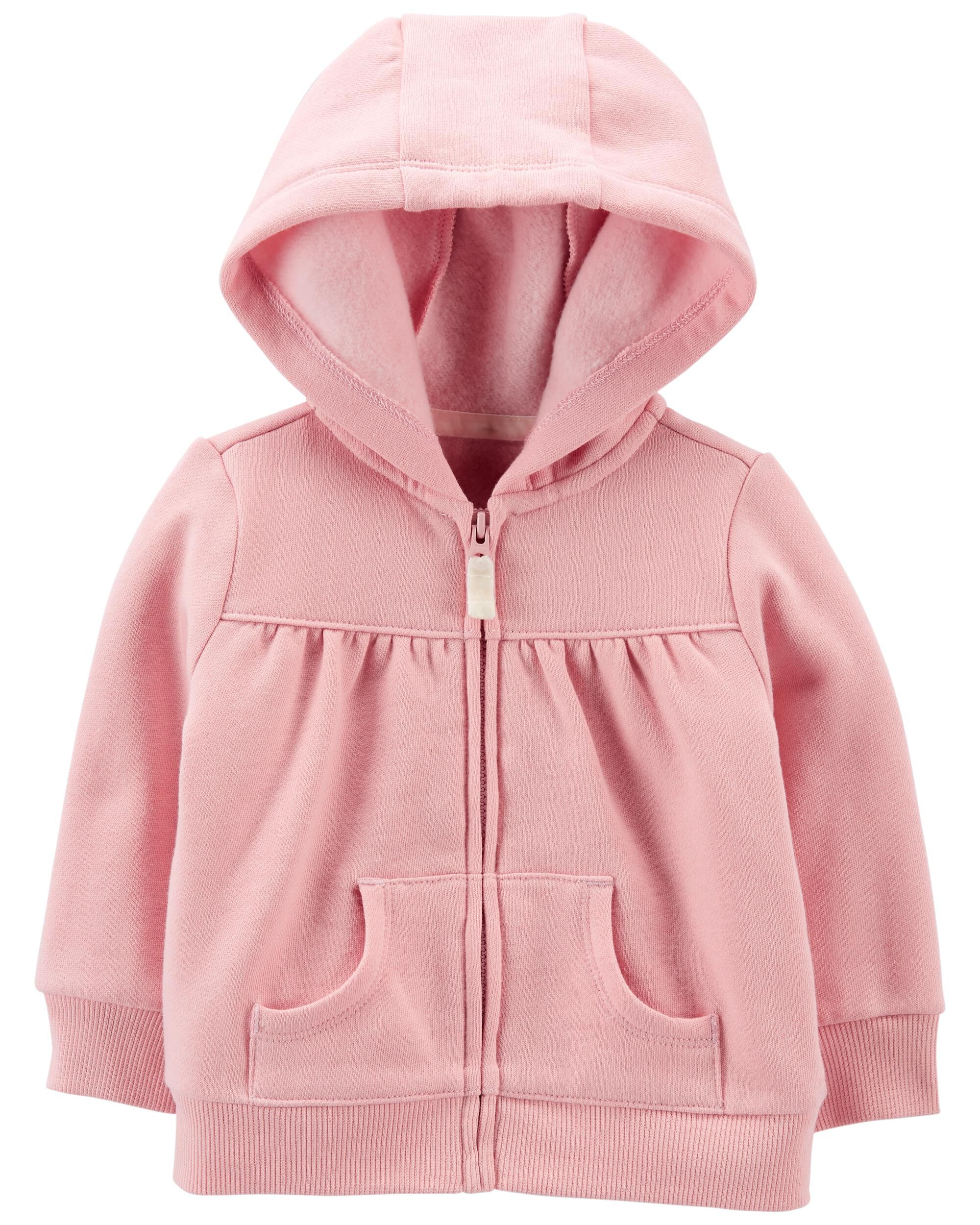 Pink Baby Zip-Up Fleece Hoodie 