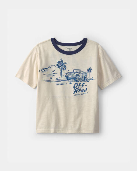 Boys 'Off-Road' Car Graphic Tee - Cream