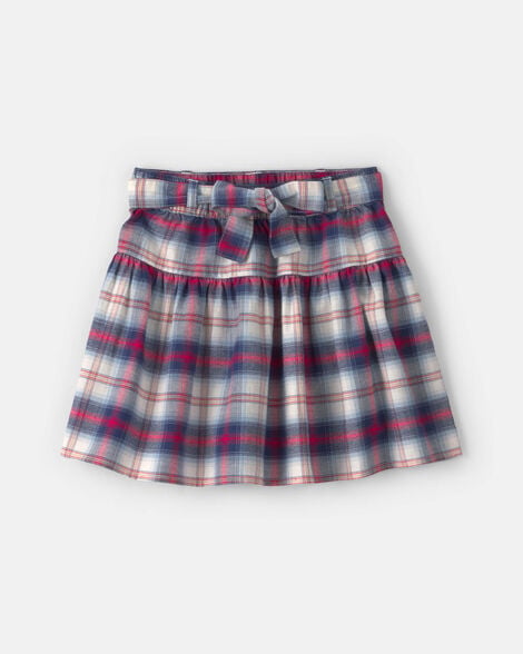 Girls Plaid Twill Skirt