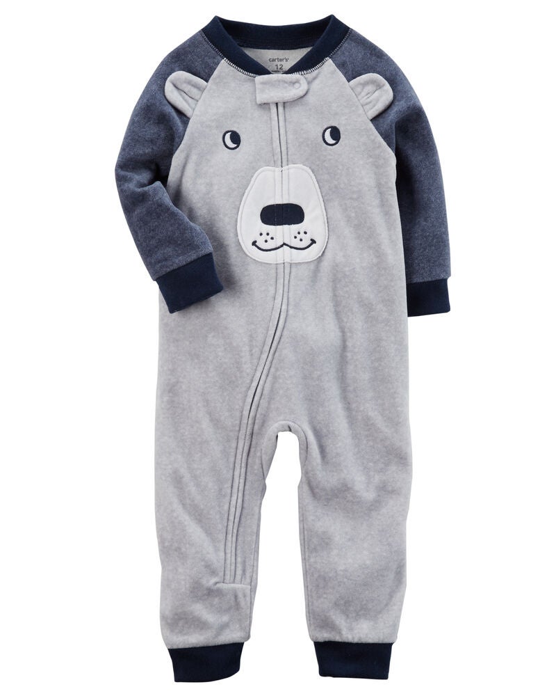 1 Piece Bear Footless Fleece Pjs Carters Com
