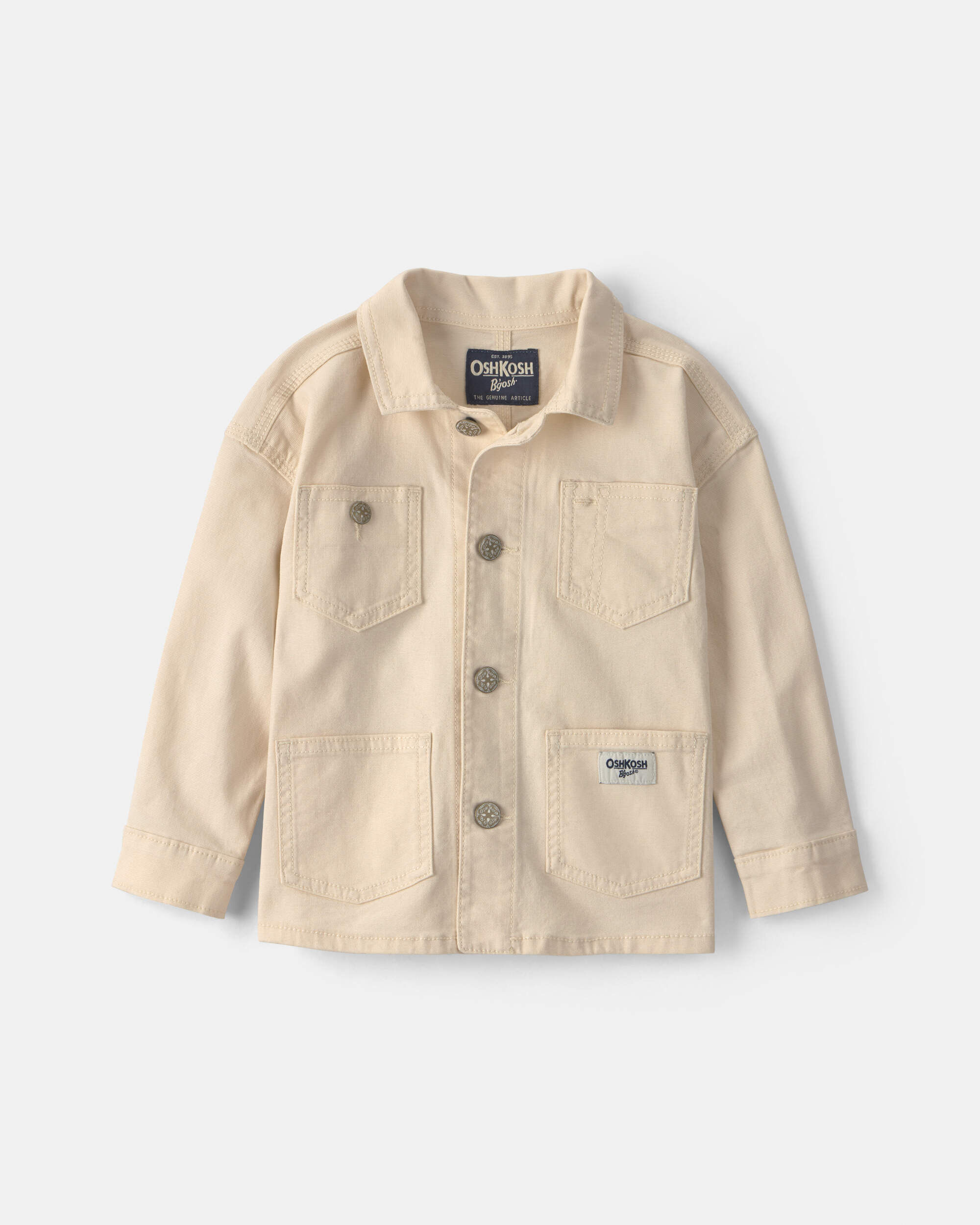 OshKosh Bgosh Toddler Canvas Jacket 2T Ivory 58$