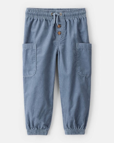 Toddler Boy Corduroy Joggers - Blue