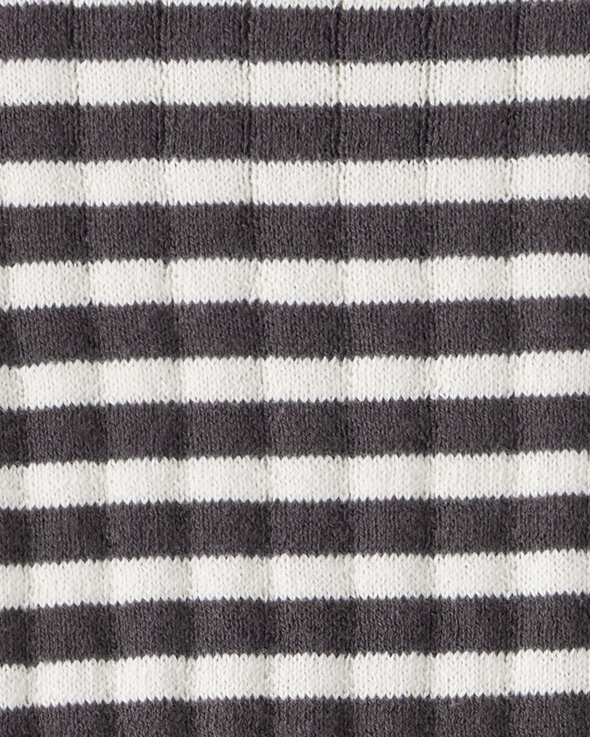 Baby Girl Striped Long-Sleeve Sweater - Ivory/Black