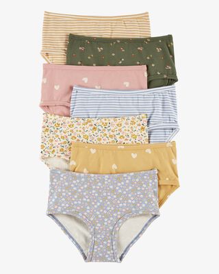 Product image 1 of Kid 7-Pack Floral Brief Stretch Cotton Underwear