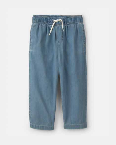 Toddler Boy Chambray Straight-Leg Pant - Light Wash