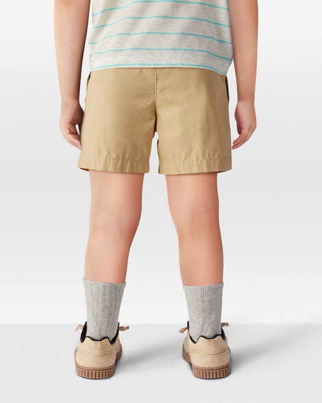  Product image 3 of Toddler Pull-On Poplin Shorts - Khaki