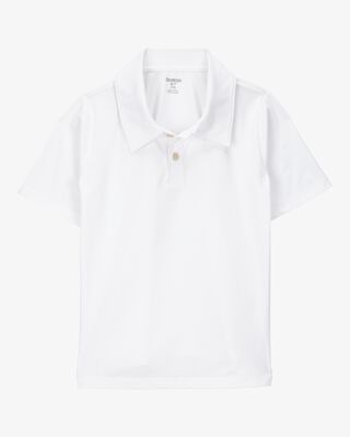 Product image 1 of Kid Active Uniform Polo Shirt in Moisture Wicking BeCool™ Fabric - White