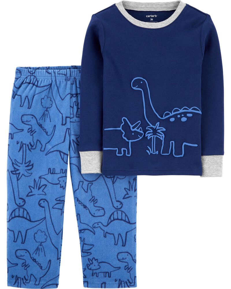 JDO Toddler Boy Pajamas Set 100/% Cotton Dinosaur Pjs Christmas 2 Piece Sleepwear
