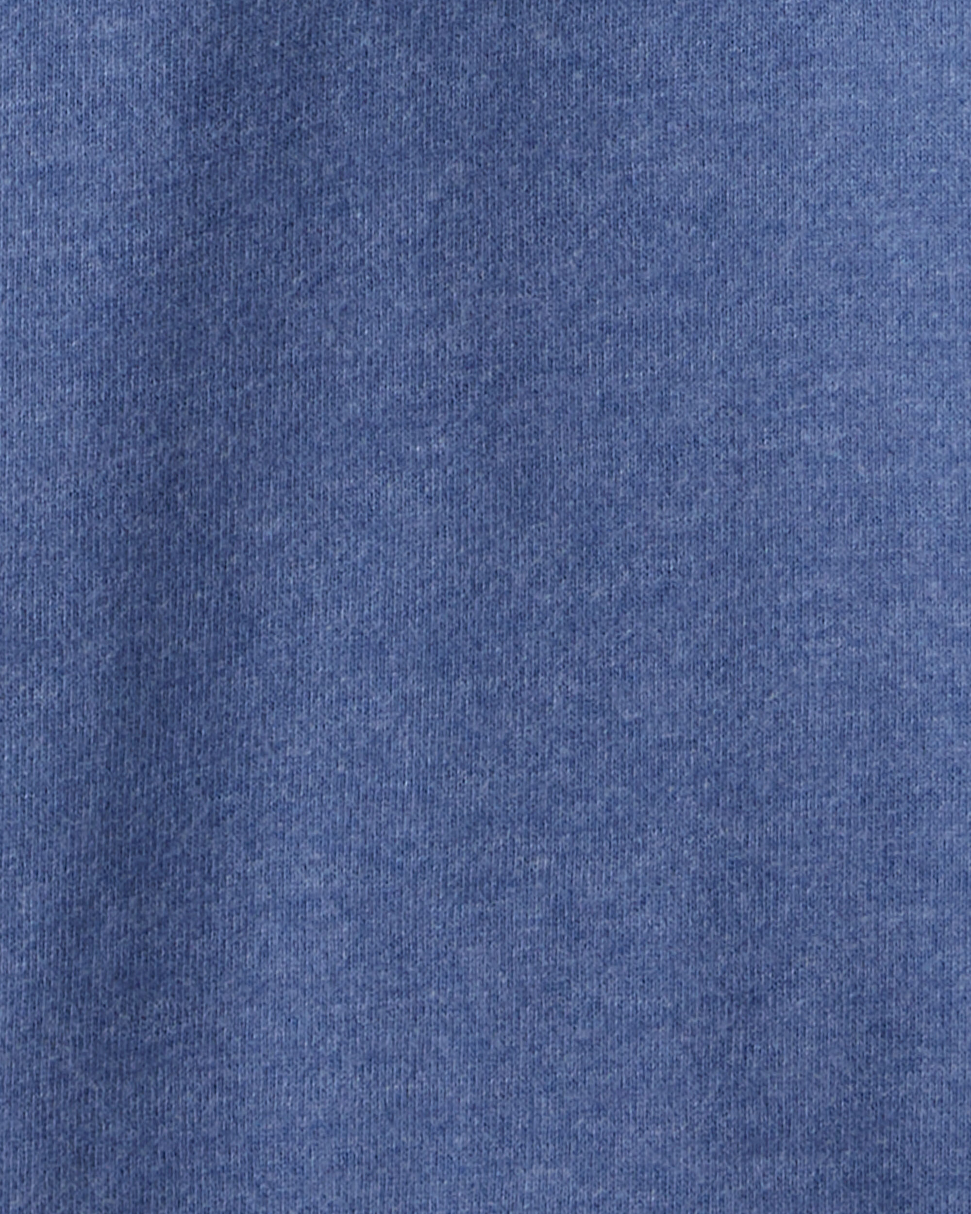 Girls Short-Sleeve French Terry Jumpsuit - Blue