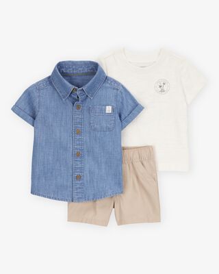 Product image 1 of Baby 3-Piece Tropical Short Set