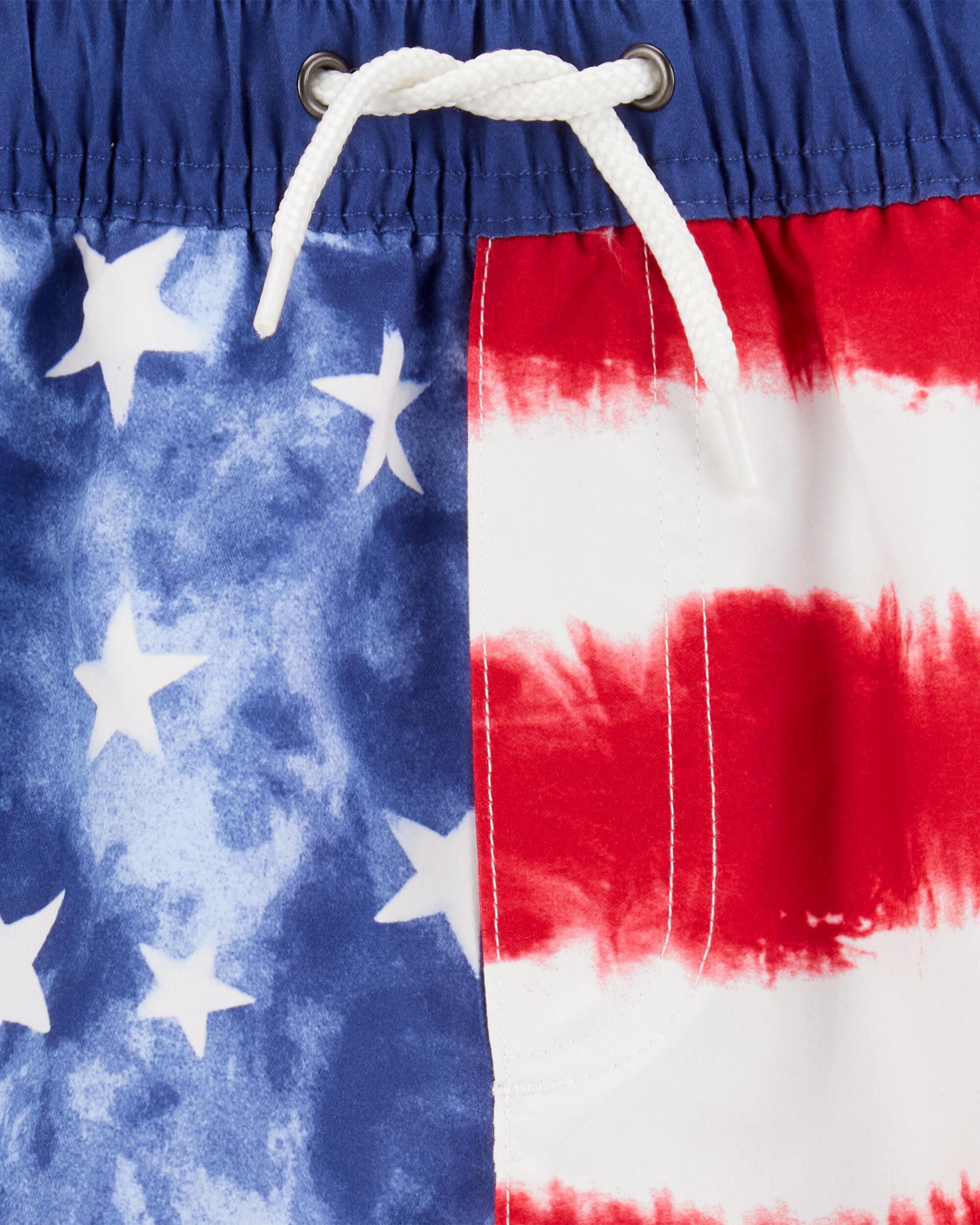Kid Fourth of July Flag Swim Trunks - OshKosh | Carter's