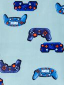 Blue - Kid 2-Piece Fuzzy Velboa Video Game Pajamas, Selected