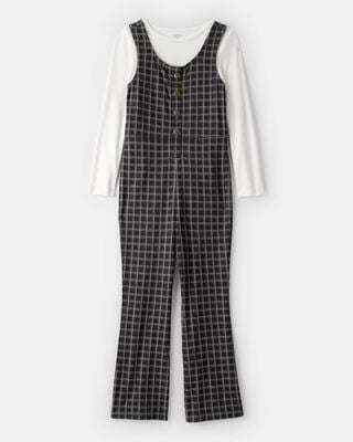 Girls Short-Sleeve French Terry Jumpsuit - Pink