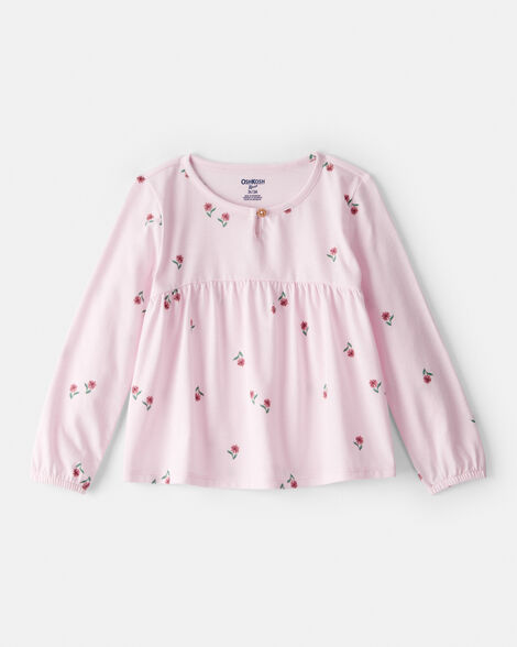 Toddler Girl Floral Top - Pink