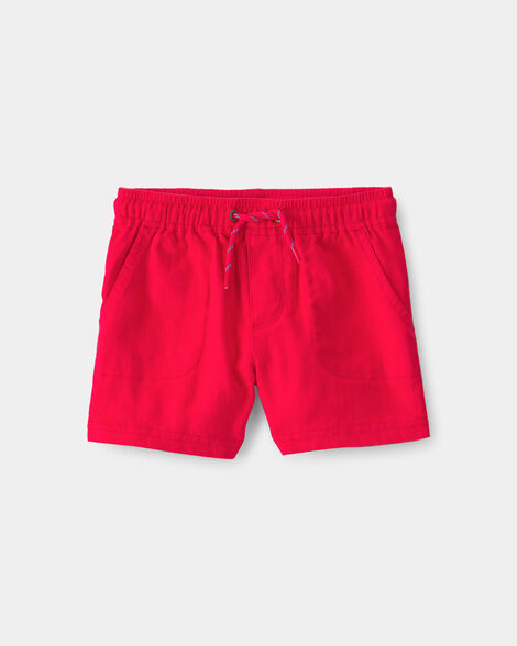 toddler boy twill shorts - red
