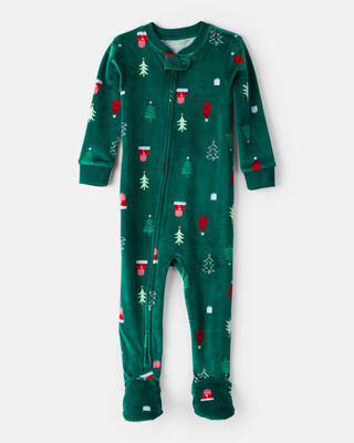 Baby Dr. Seuss™ The Grinch Print 100% Cotton Long-Sleeve Snug Fit 1-Piece Pajamas - Red