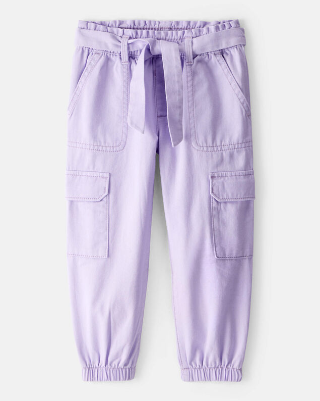 Product image 1 of Toddler Girl Cotton Cargo Joggers - Purple