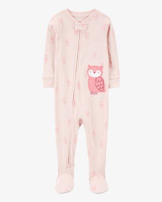 Product image 1 of Baby 1-Piece Owl Print 100% Snug Fit Cotton Footie Pajamas