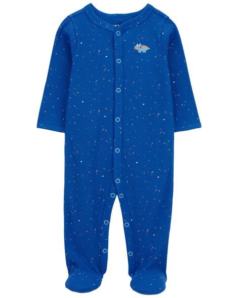 Product image 1 of Baby Dinosaur Snap-Up Thermal Sleep & Play Pajamas