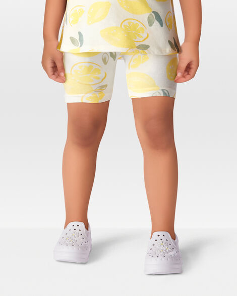  Product image 2 of Toddler Lemon Print Bike Shorts - Multi