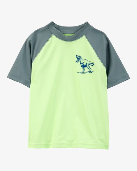  Product image 2 of Kid 2-Piece Dinosaur Rashguard & Swim Trunk Set