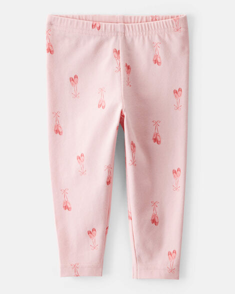 Product image 1 of Baby Girl Cotton Ballerina Stretch Leggings - Pink