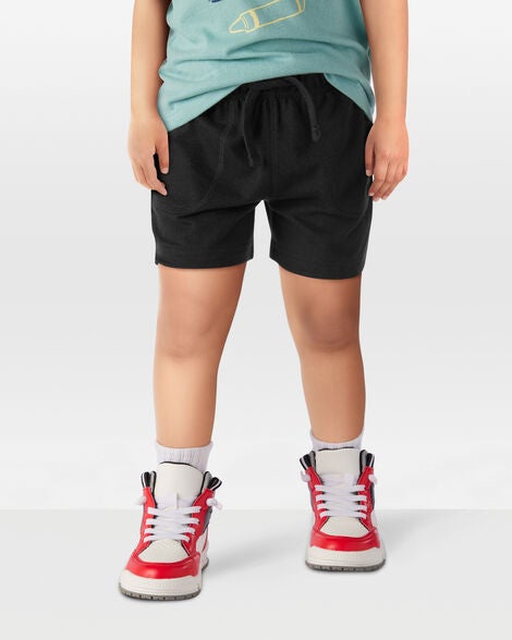  Product image 2 of Toddler Pull-On French Terry Shorts - Black