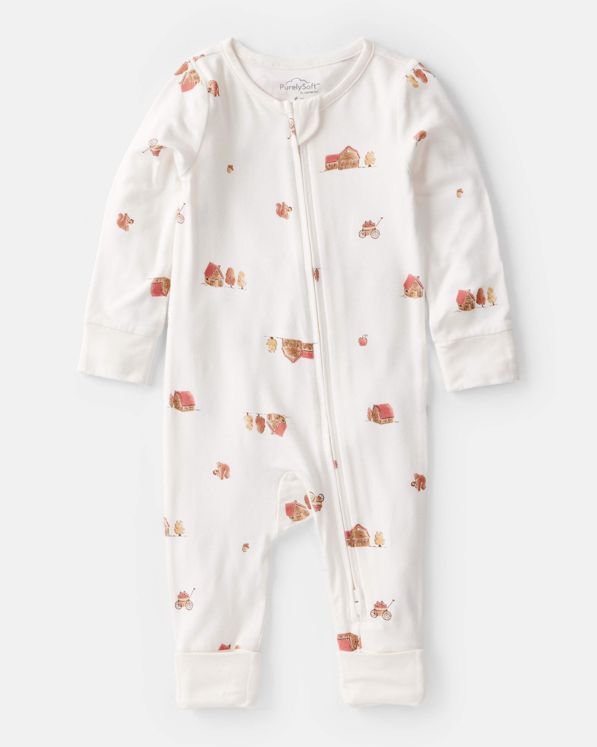 Baby Fall Print PurelySoft Long-Sleeve 2-Way Zip Sleep