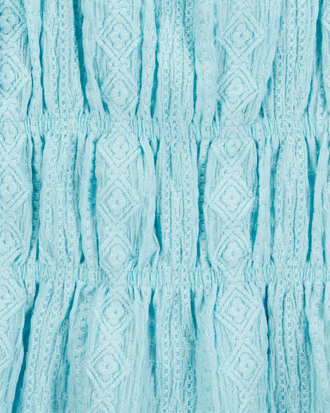 Product image 3 of Kid Ruched Textured Tank - Blue