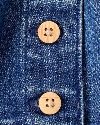 Product image 2 of Baby Girl Denim Button-Front Skirt - Blue