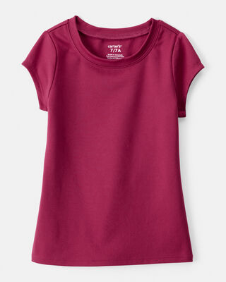 Product image 1 of Girls Short-Sleeve Fashion Top - Burgundy