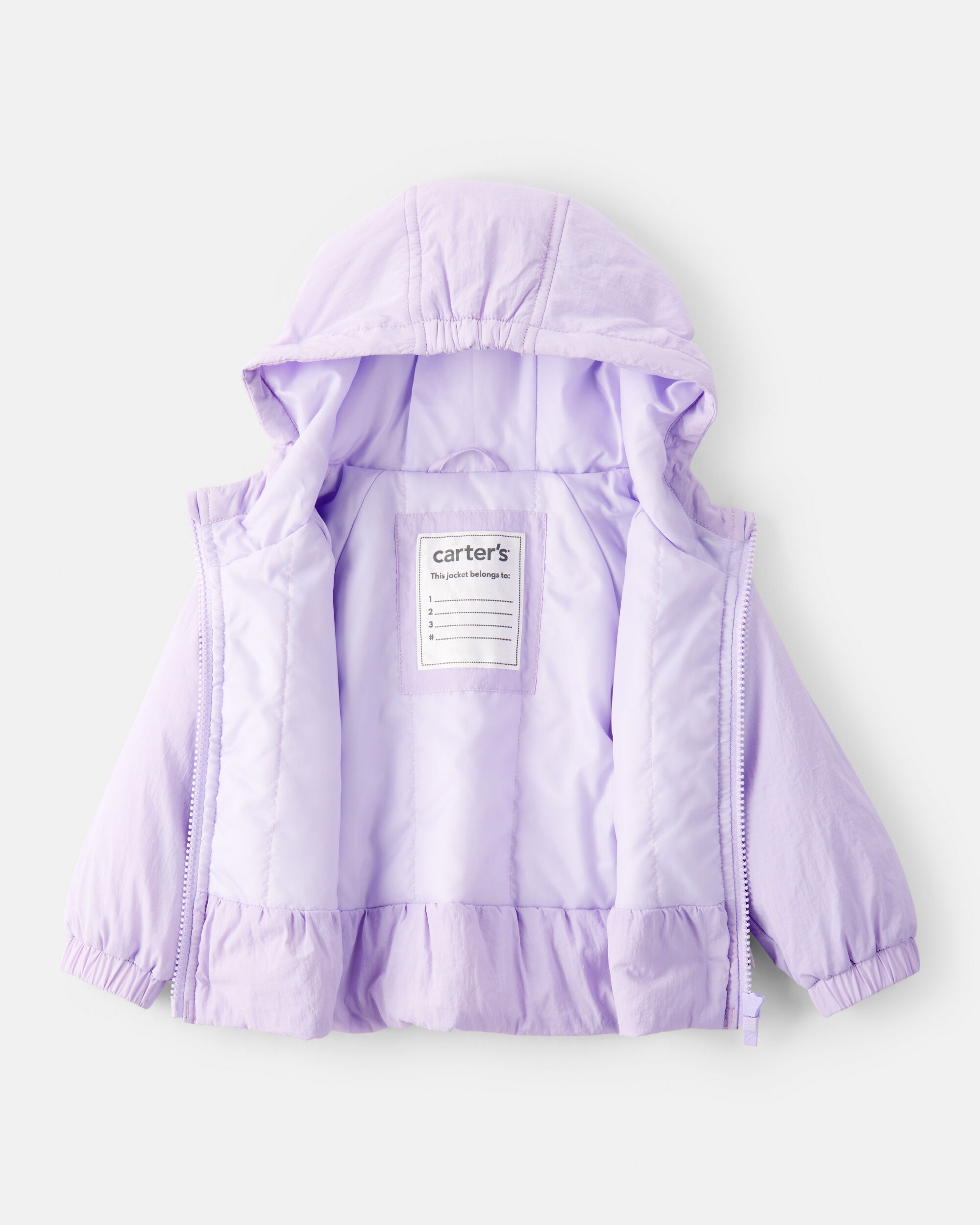 Baby Girl Long-Sleeve Midweight Jacket - Purple