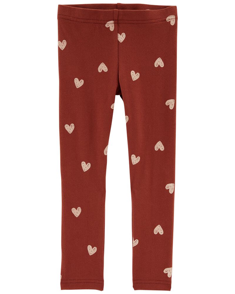 Brown Baby Heart Leggings | carters.com