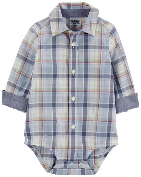 Product image 1 of Baby Plaid Button-Front Bodysuit