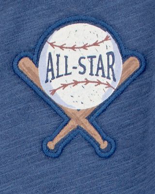 Product image 2 of Baby All-Star Baseball Button-Down Vintage Tee - Navy