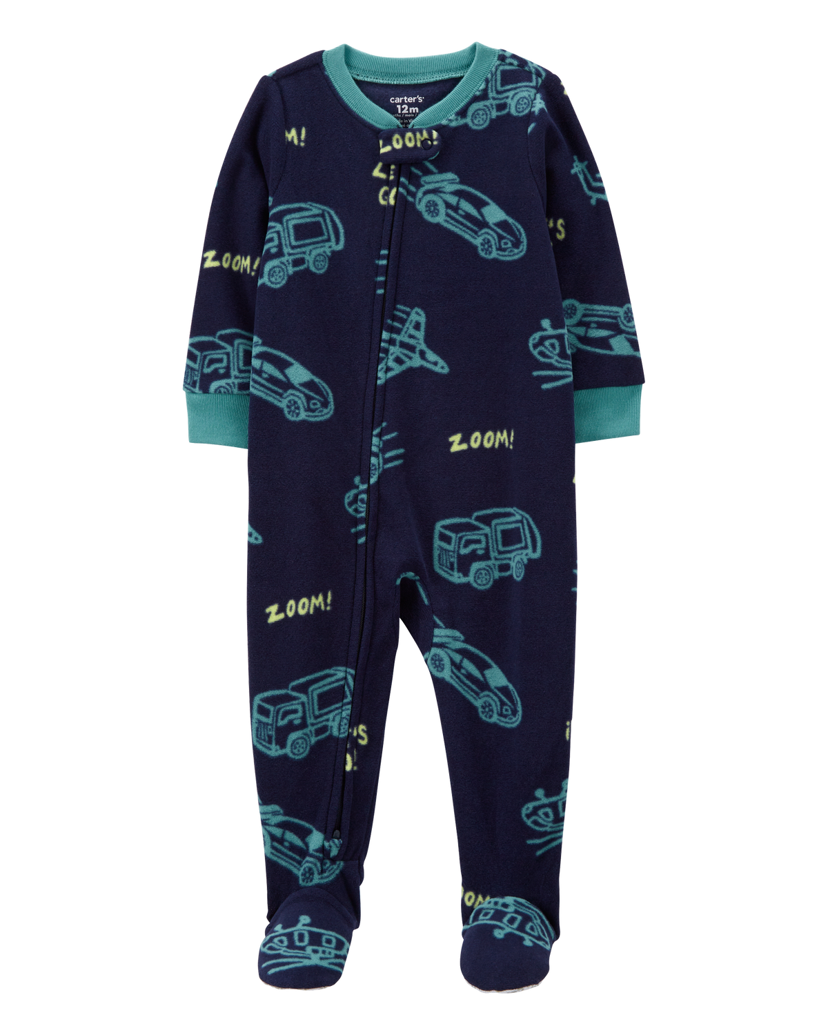 Toddler 1 Piece Cars Fleece Footie Pajamas Carter s Carter s