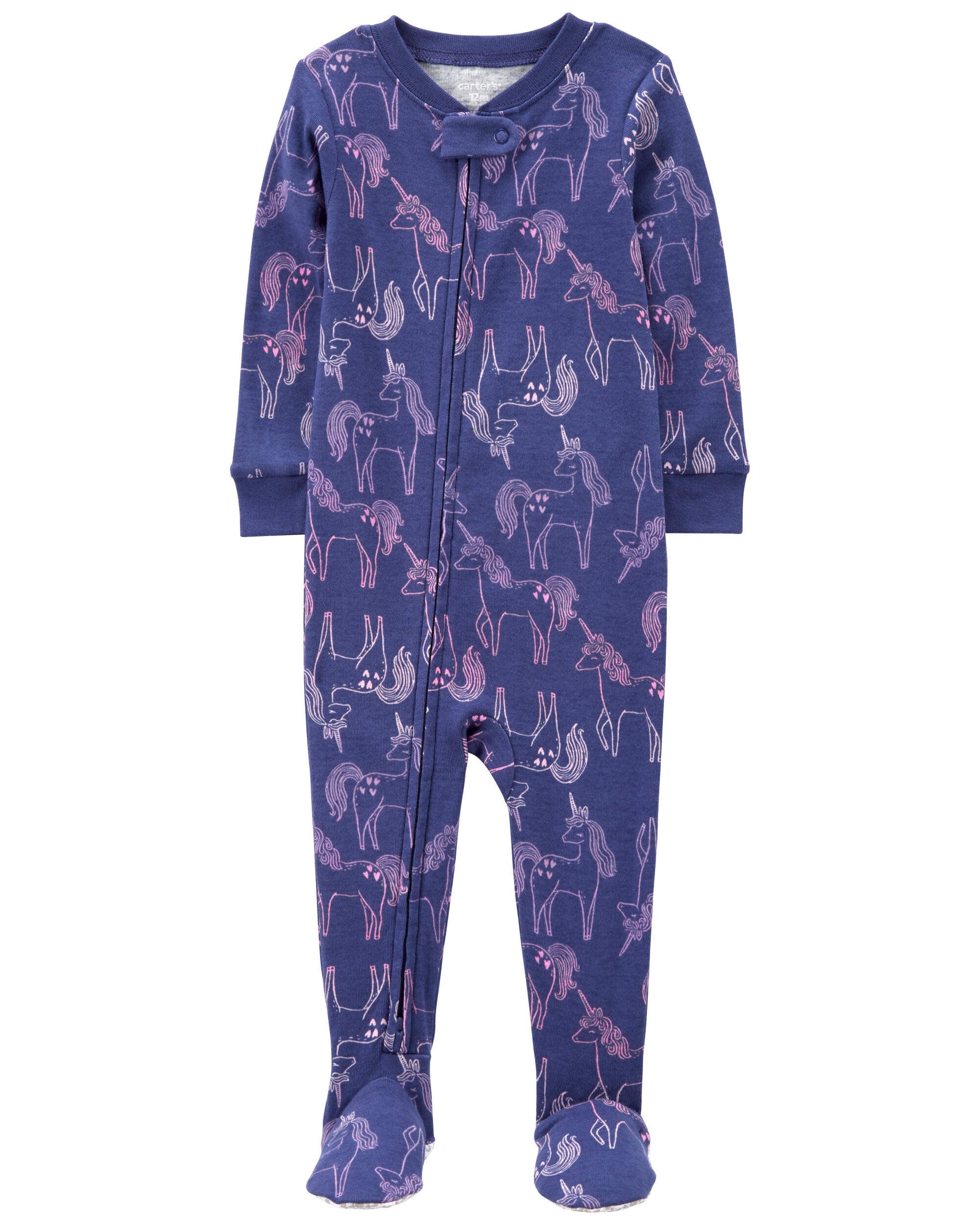 Baby 1 Piece Unicorn 100 Snug Fit Cotton Footie Pajamas Carter s Carter s