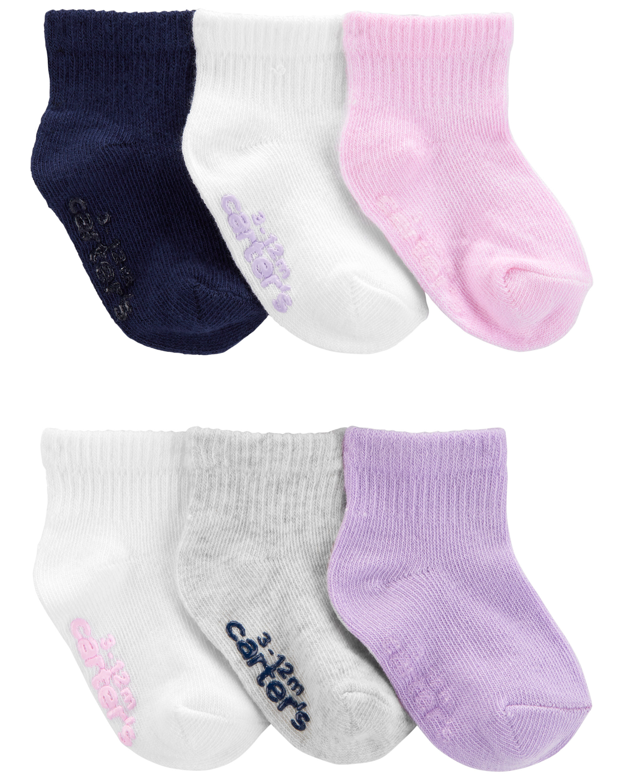 Baby 6-Pack Sneaker Booties - Carter's | Carter's