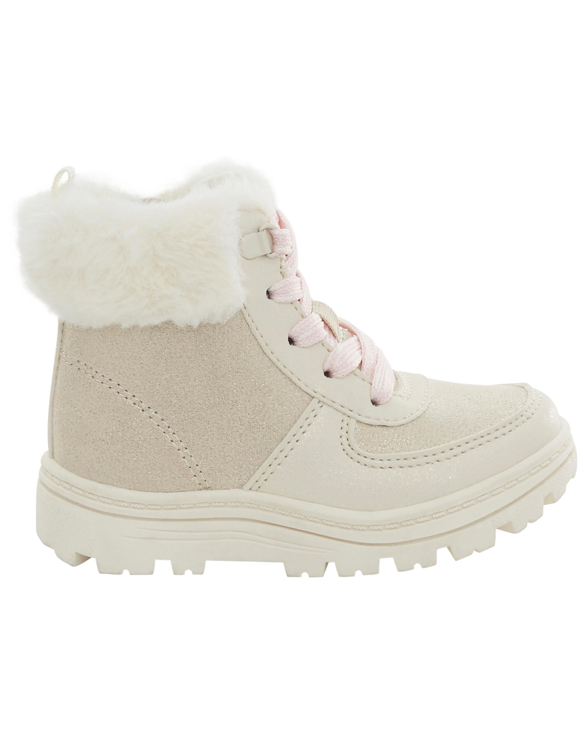 White fur toddler boots outlet