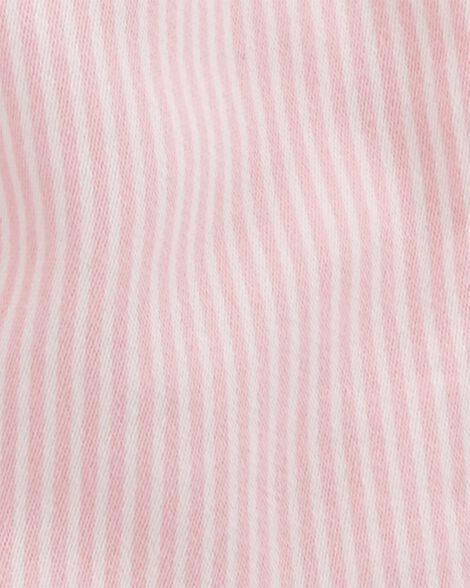  Product image 3 of Baby Knit Denim Hickory Stripe Overalls - Pink