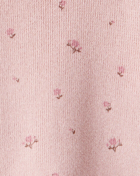 Product image 3 of Baby Girl 2-Piece Organic Cotton Sweater Knit Set in Blush Petals Print