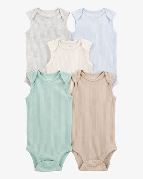 Product image 1 of Baby 5-Pack Sleeveless Bodysuits