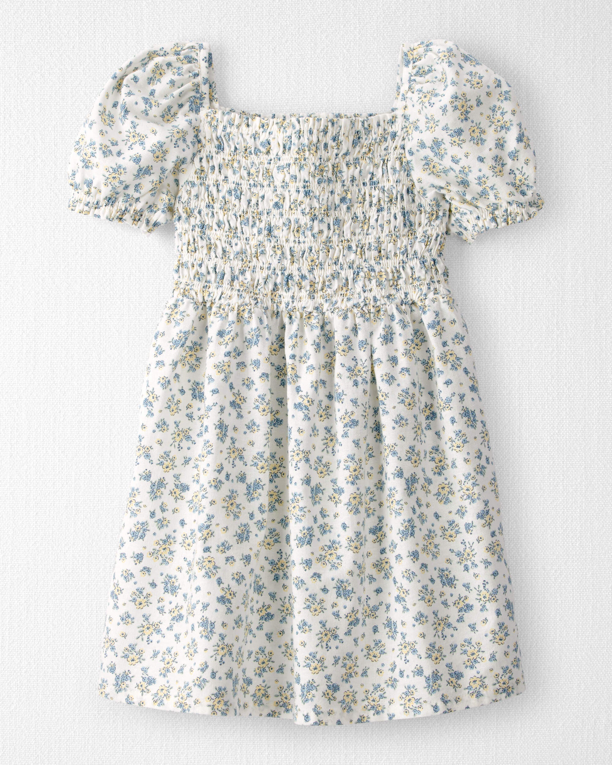 Little Planet Toddler Girl Smocked Dress Made with Organic Cotton in Spring Bloom Print 2T Spring Bloom 42$